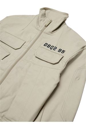 giacca in tessuto beige DSQUARED KIDS | DQ3237D0AGKDQ717